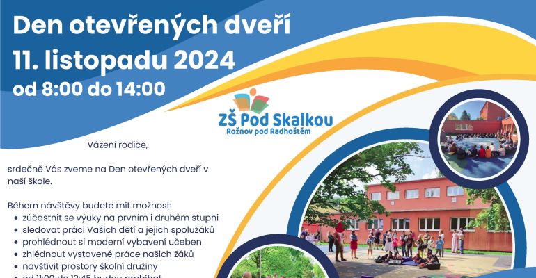 Pozvánka na den otevřených dveří 2024