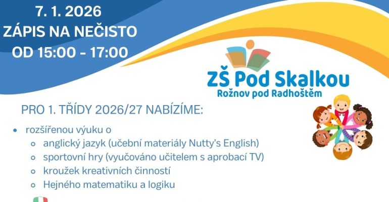 Pozvánka na Zápis nanečisto