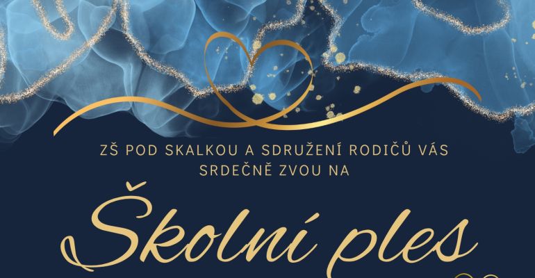 Pozvánka na ples ZŠ Pod Skalkou