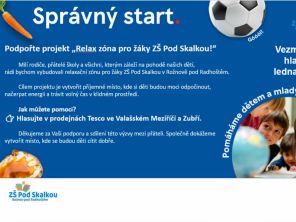 Obrázek k aktualitě Prosba při hlasování v soutěži v projektu TESCO relaxační prvky pro žáky