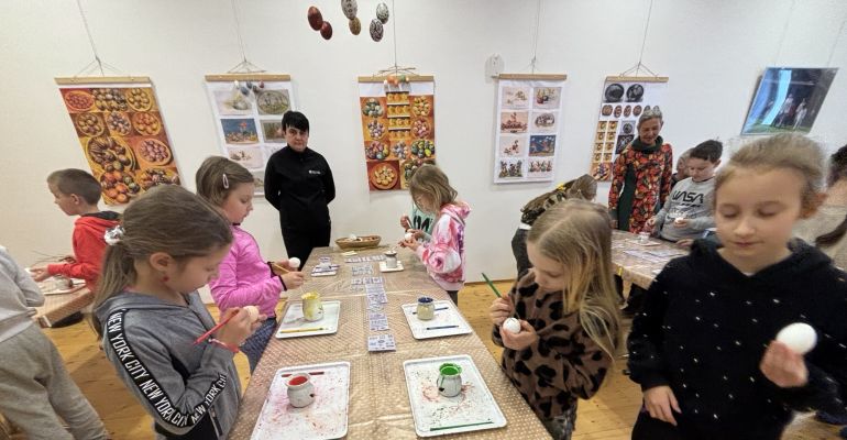 Velikonoční program v muzeu a natáčení pro ČT Déčko s 3.B