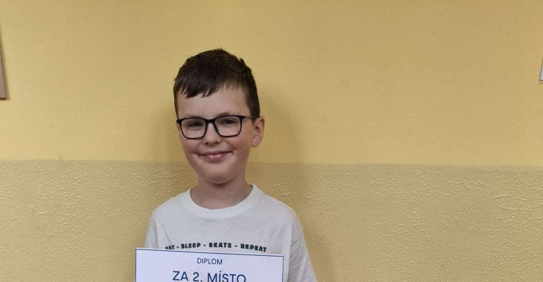 Úspěch našeho žáka v krajském kole literární soutěže O poklad strýca Juráša