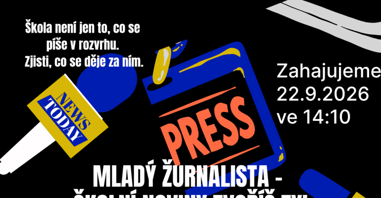 Pozvánka do školního kroužku Mladý žurnalista