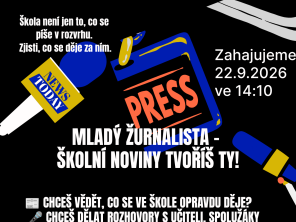 Obrázek k aktualitě Pozvánka do školního kroužku Mladý žurnalista